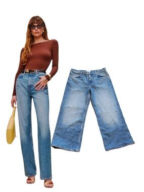 Reformation Cary Low Rise Slouchy Wide Leg Colorado Wash Relaxed Jean Women's 30